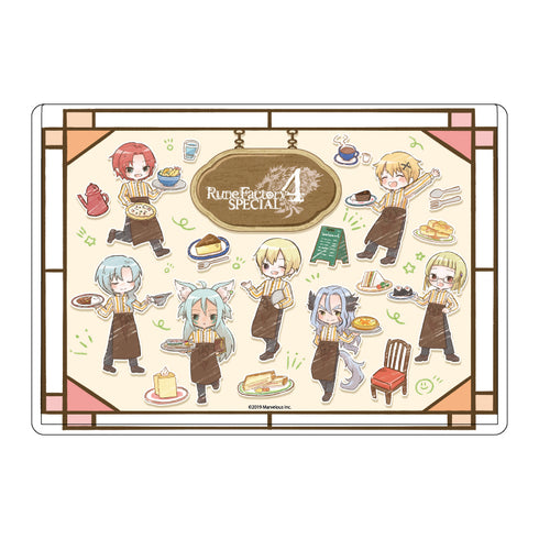 『ルーンファクトリー4スペシャル』キャラクリアケース 05/集合デザイン レトロ喫茶ver.(レトロアートイラスト)